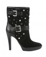 Botas cortas de gamuza con tachuelas y strass de Guess